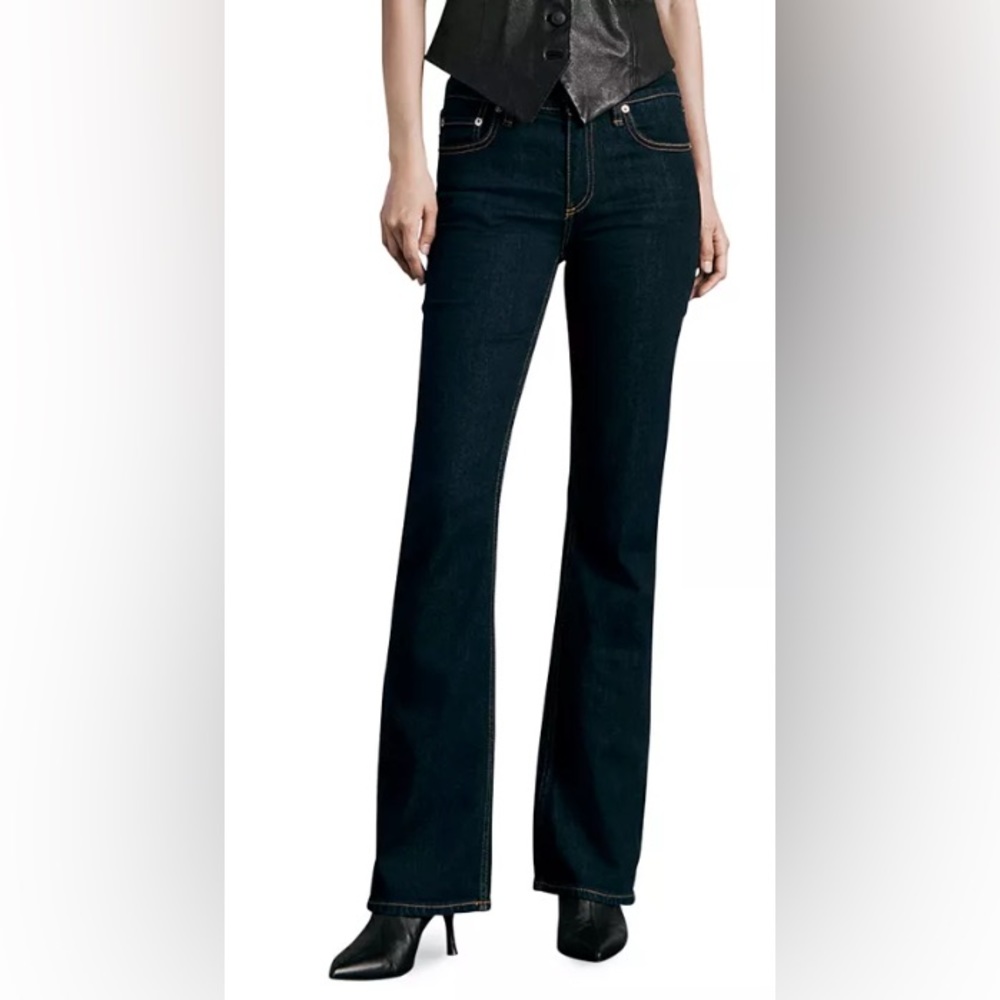 Rag & Bone Casey High Rise Flare Jeans in Rinse